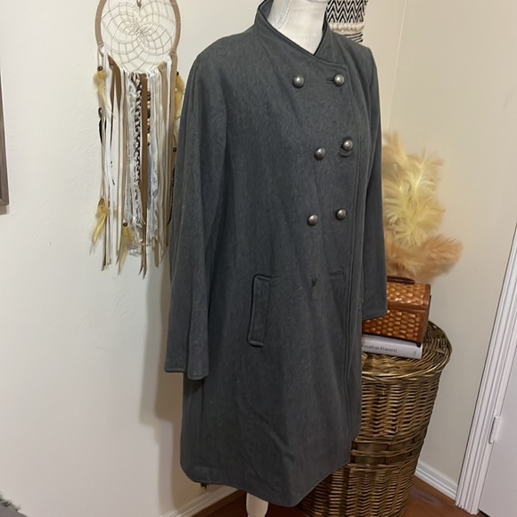Vintage Mossimo Grey Wool Blend Jacket/ XXL / Pockets / Button Closure - Picture 3 of 9